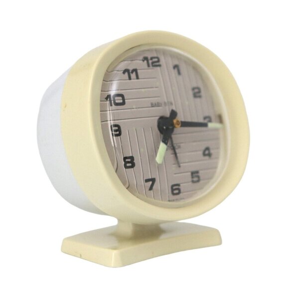 Vintage BABY BEN WestClox Wind UP Alarm Clock MCM Glow in the Dark Arms Analog - Picture 2 of 8